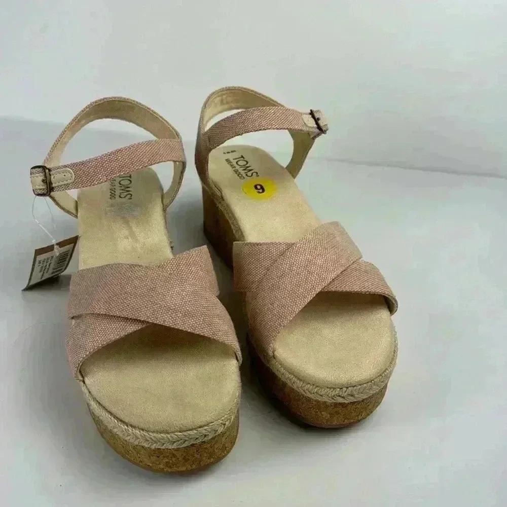 Toms Pink Wedges